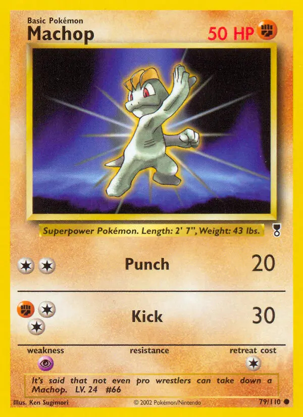 Machop 79 card from Legendary Collection