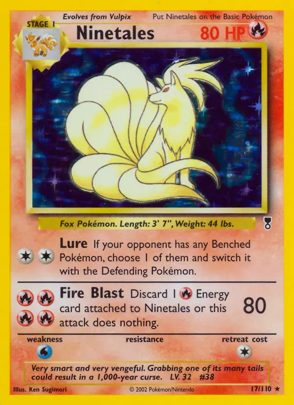 Ninetales 17 card from Legendary Collection