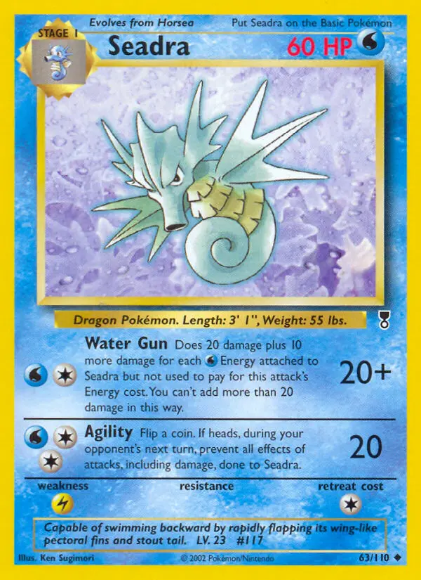 Seadra 63 card from Legendary Collection