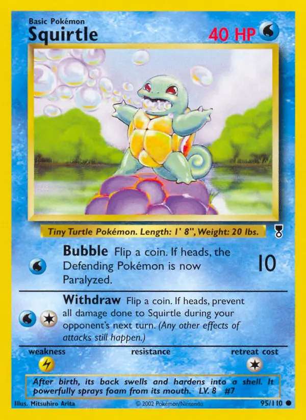 Squirtle 95 card from Legendary Collection