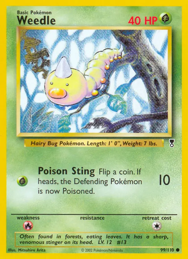 Weedle 99 card from Legendary Collection