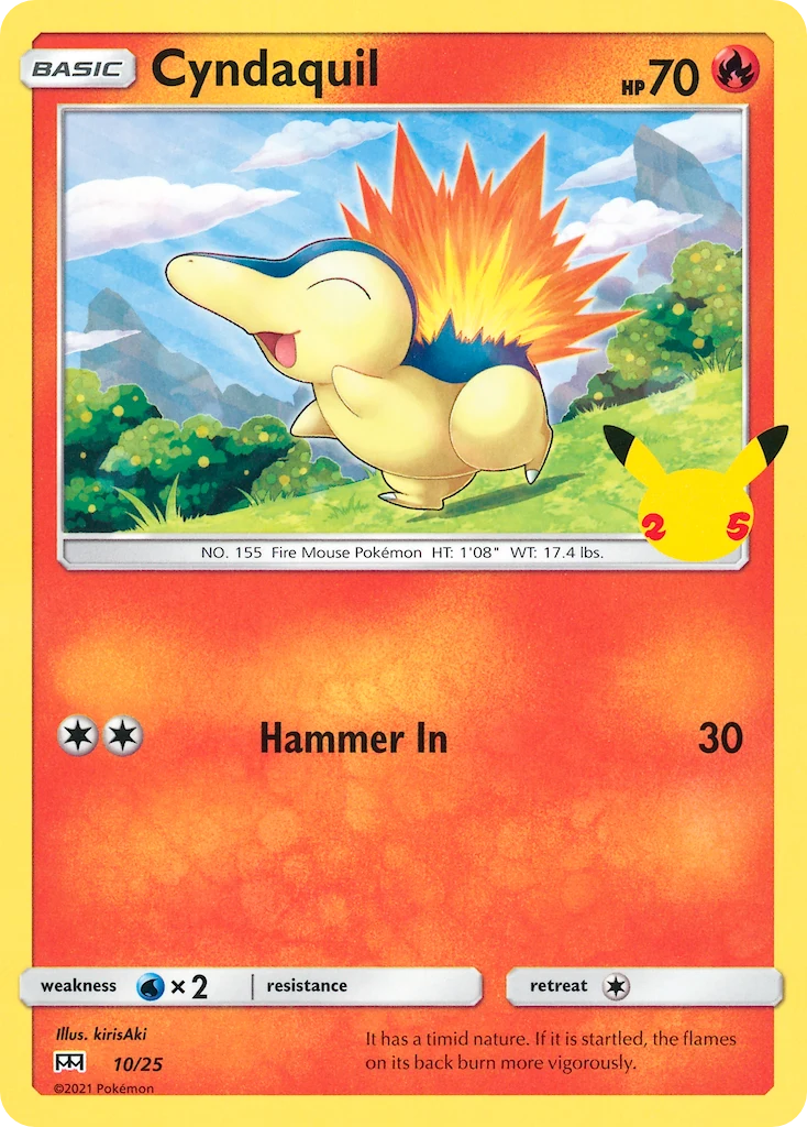 Cyndaquil 10 card from McDonald's Collection 2021