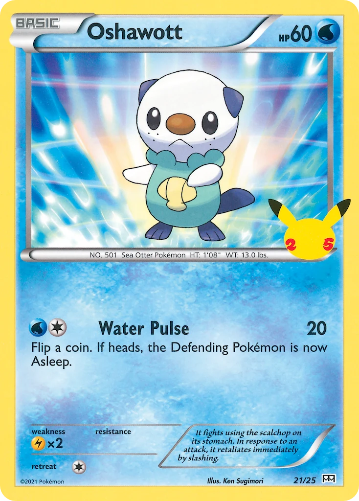Oshawott 21 card from McDonald's Collection 2021