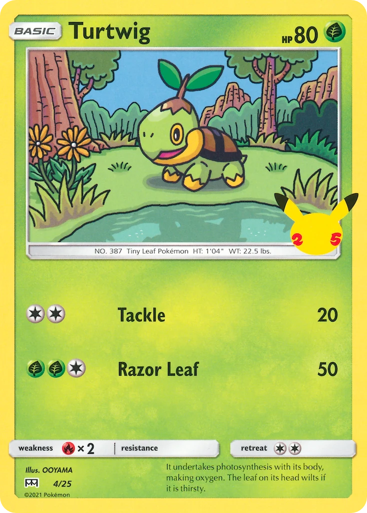 Turtwig 4 — McDonald's Collection 2021 4, Holofoil finish