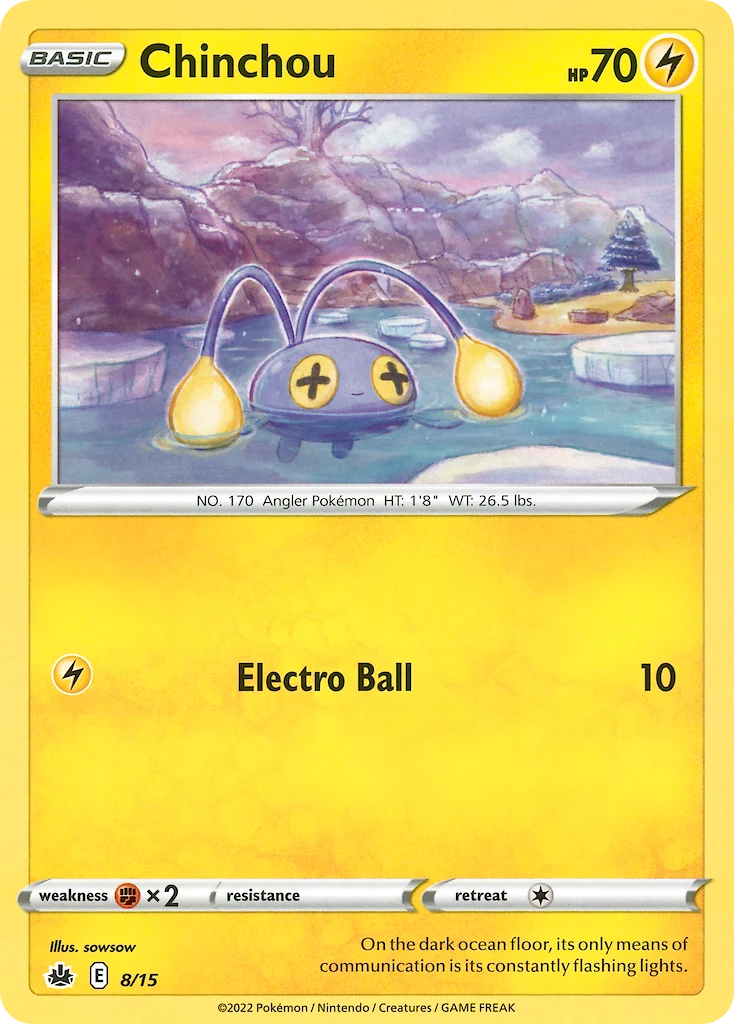 Chinchou 8 card from McDonald's Collection 2022