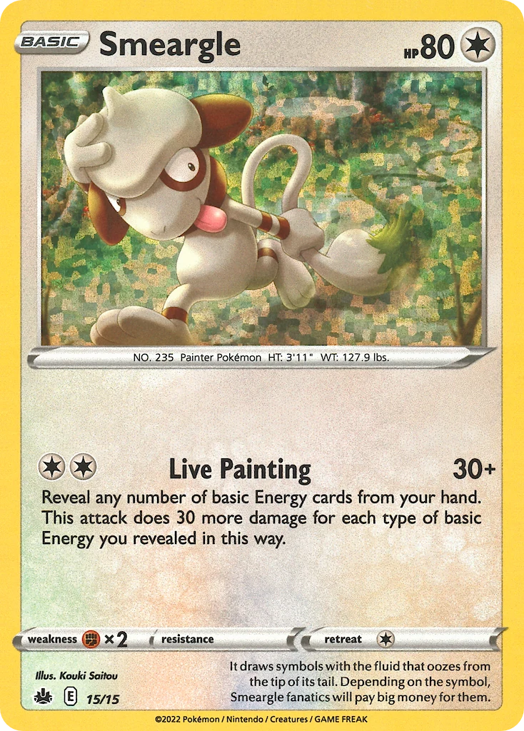 Smeargle 15 card from McDonald's Collection 2022