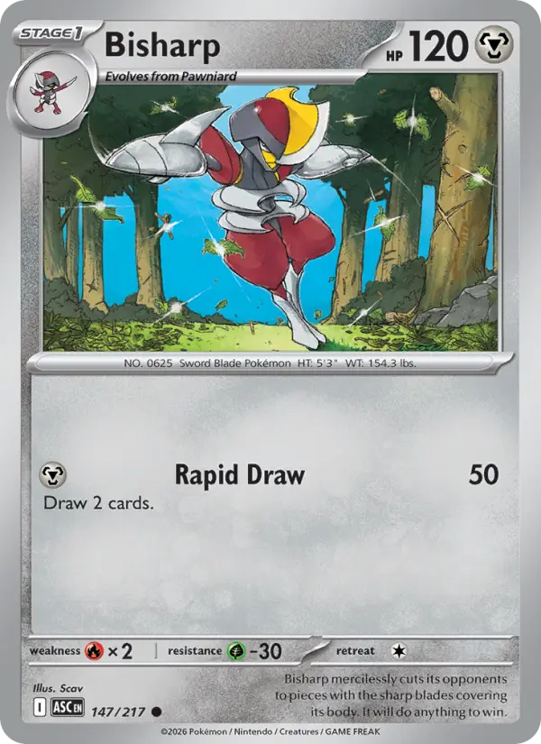 Bisharp 147 — Ascended Heroes 147, Reverse Holofoil finish