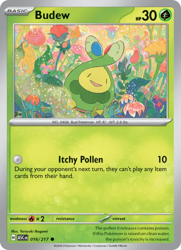 Budew 16 — Ascended Heroes 16, Reverse Holofoil finish