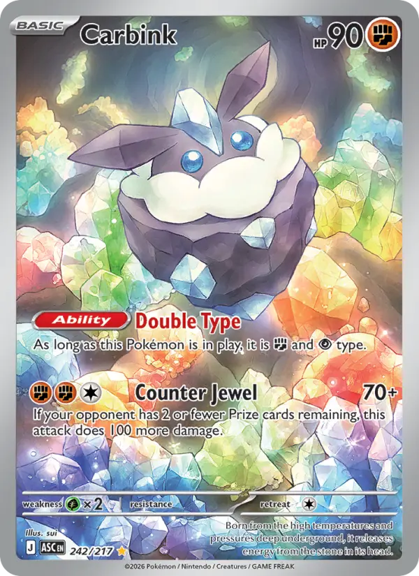 Carbink 242 — Ascended Heroes 242, Holofoil finish