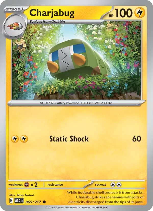 Charjabug 65 card from Ascended Heroes