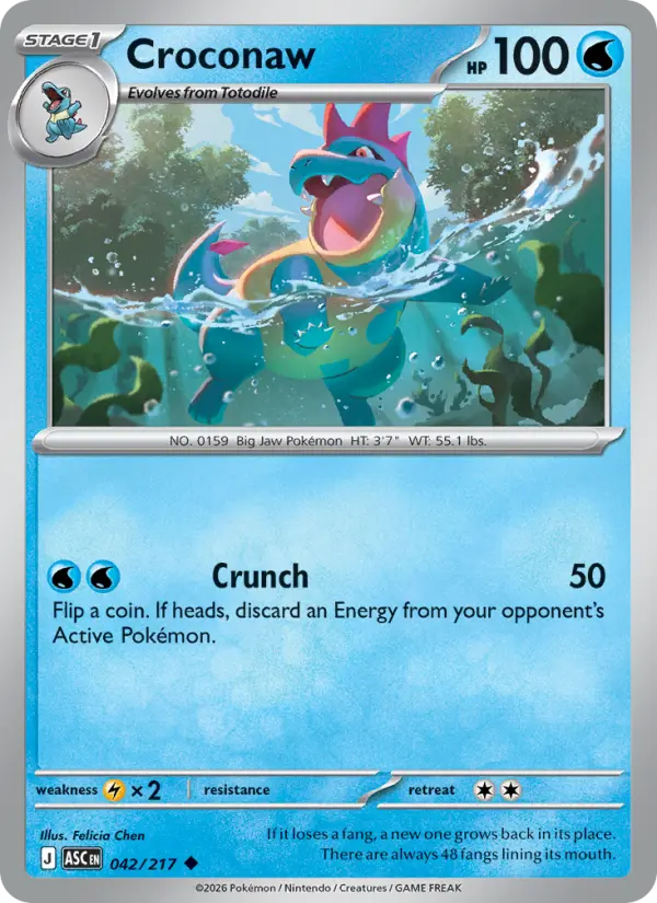 Croconaw 42 card from Ascended Heroes