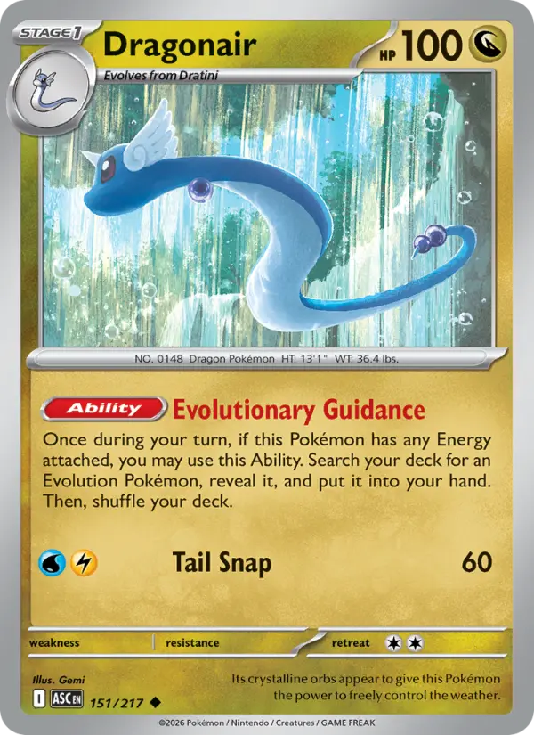 Dragonair 151 — Ascended Heroes 151, Reverse Holofoil finish