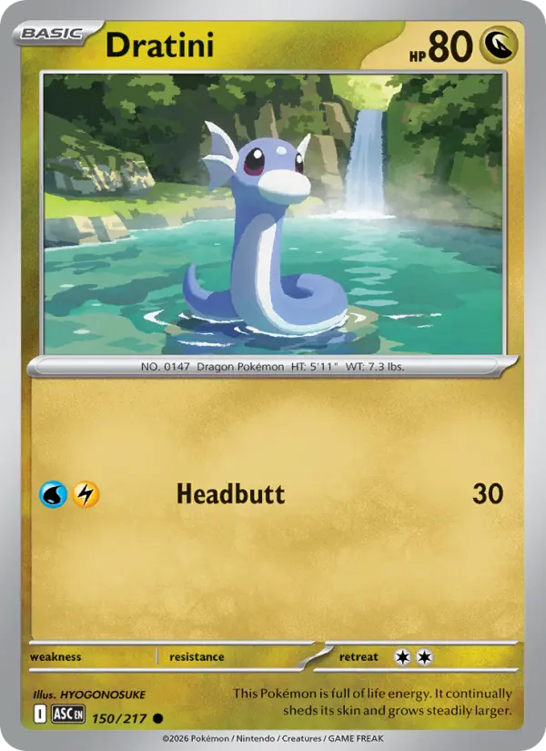 Dratini 150 card from Ascended Heroes