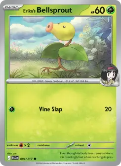 Erika's Bellsprout 4 — shown as an example of the Reverse Holofoil finish
