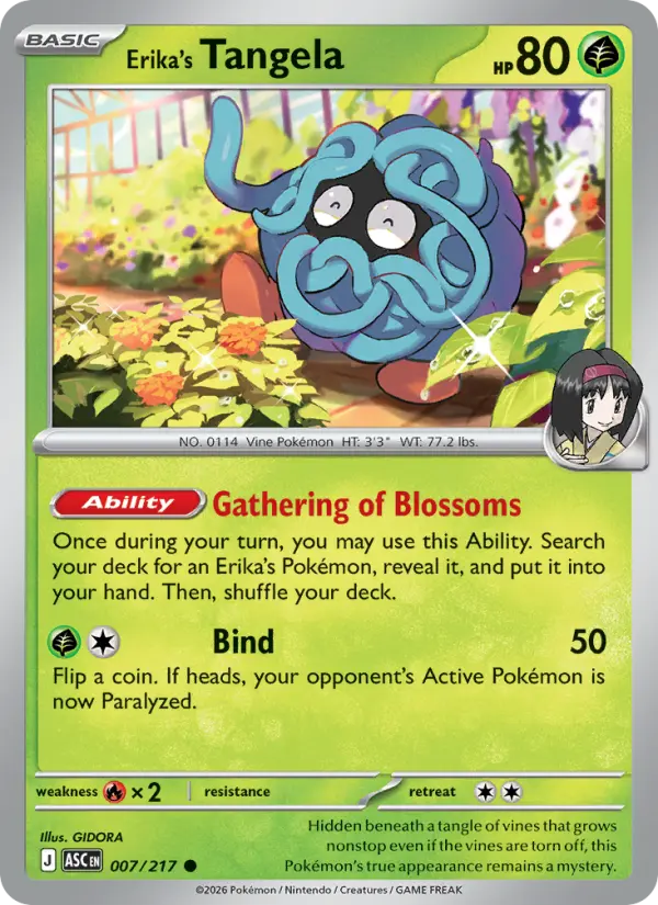 Erika's Tangela 7 card from Ascended Heroes