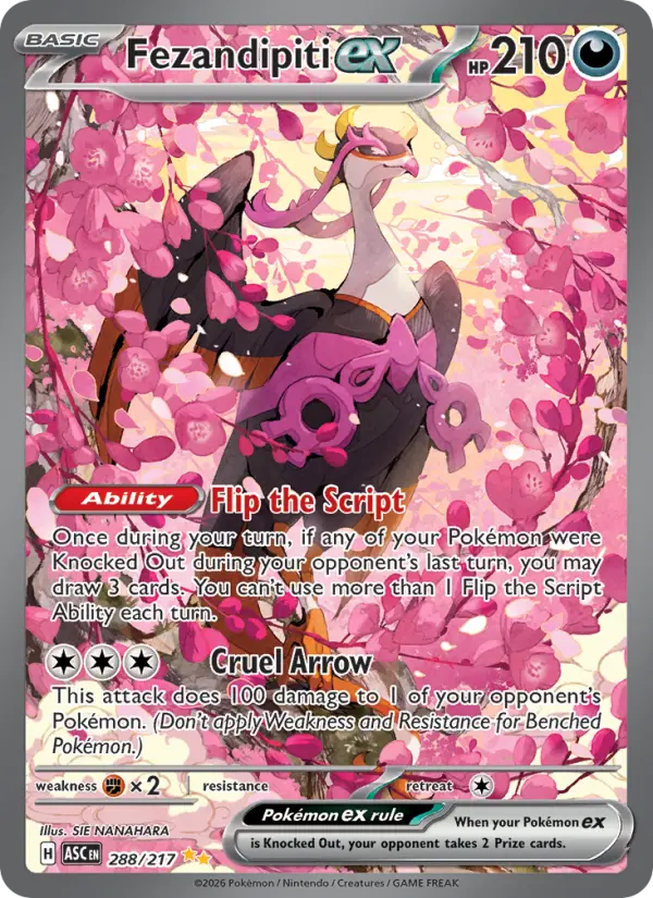 Fezandipiti ex 288 card from Ascended Heroes