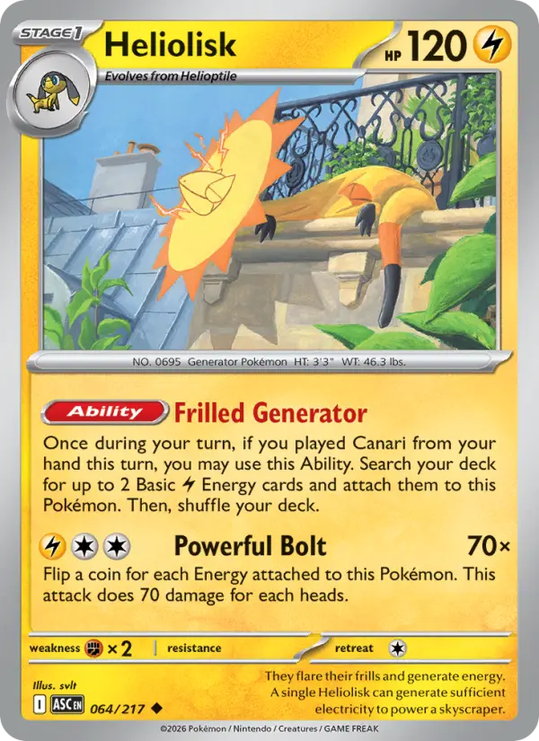 Heliolisk 64 card from Ascended Heroes