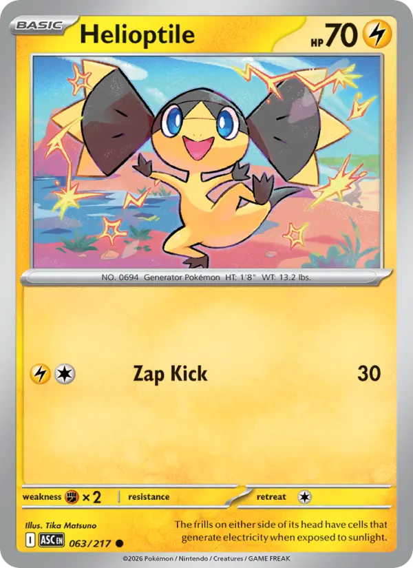 Helioptile 63 card from Ascended Heroes