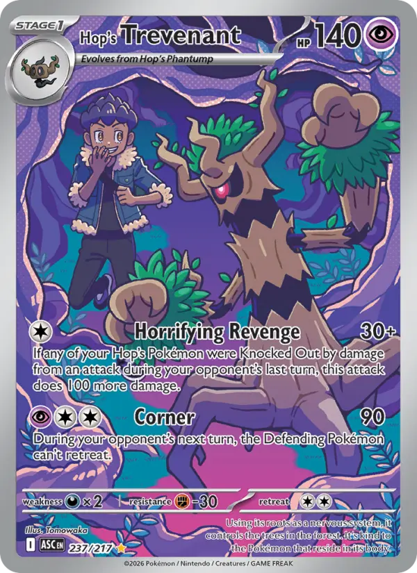Hop's Trevenant 237 card from Ascended Heroes