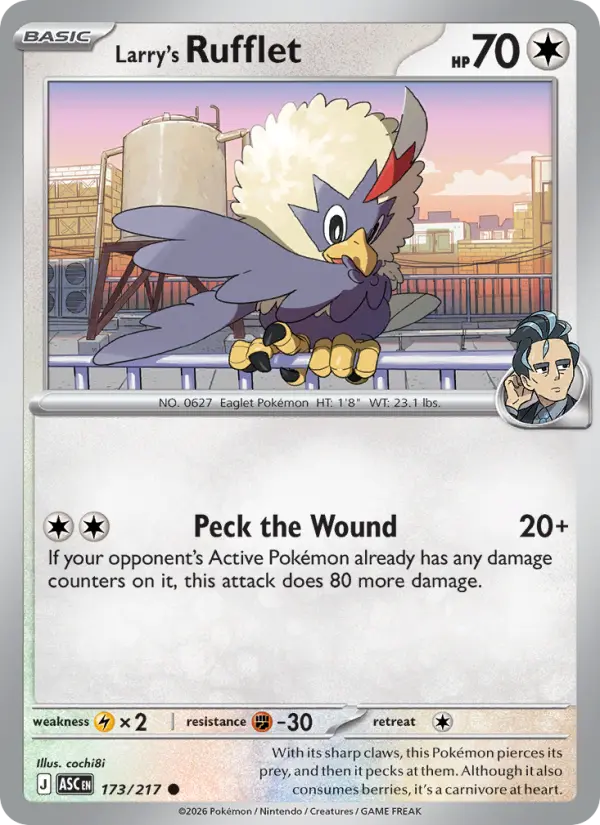 Larry's Rufflet 173 card from Ascended Heroes