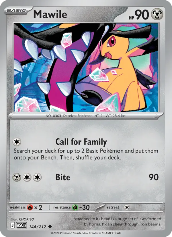 Mawile 144 card from Ascended Heroes