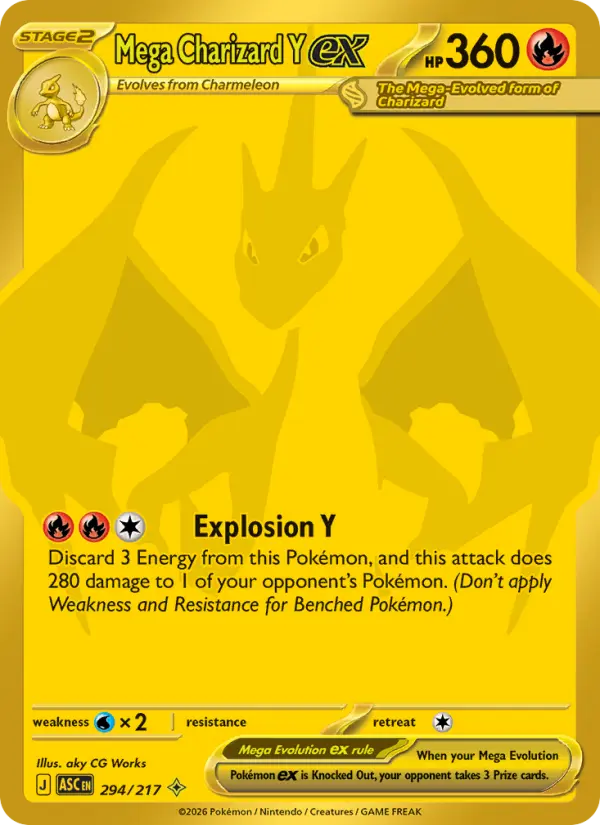 Mega Charizard Y ex 294 — Ascended Heroes 294, Holofoil finish