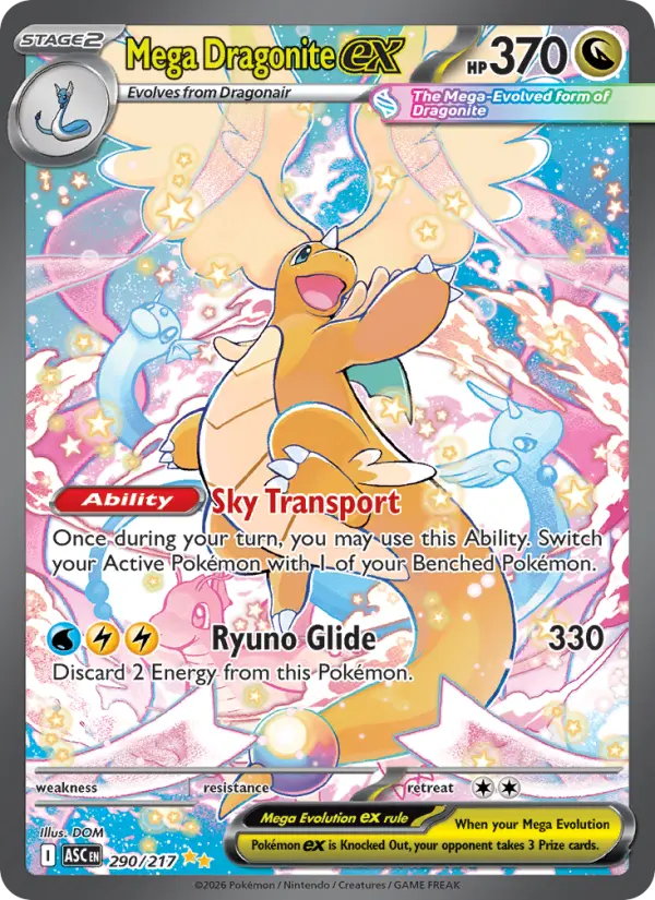 Mega Dragonite ex 290 — the most expensive DOM card