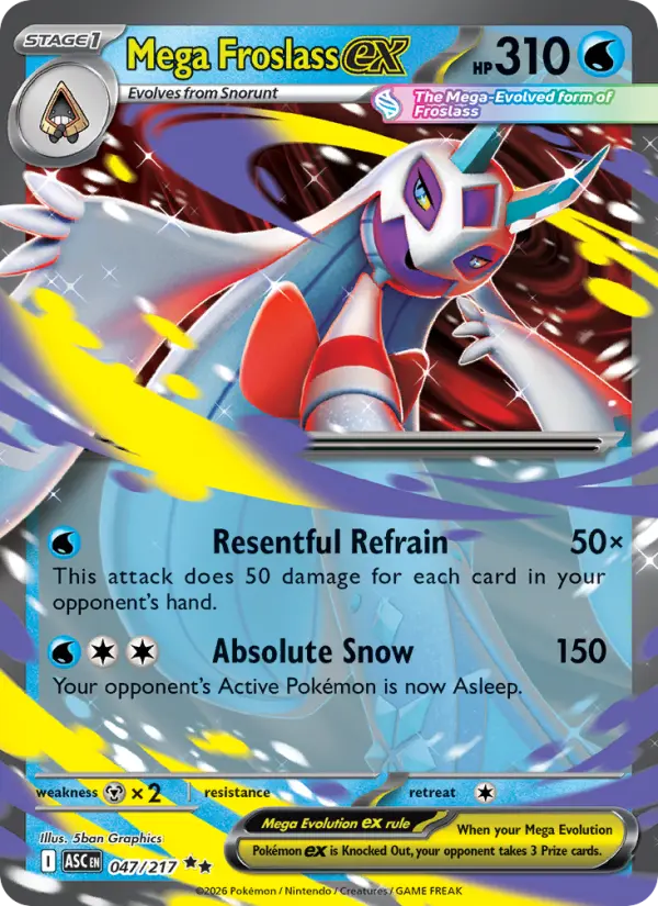 Mega Froslass ex 47 — Ascended Heroes 47, Holofoil finish
