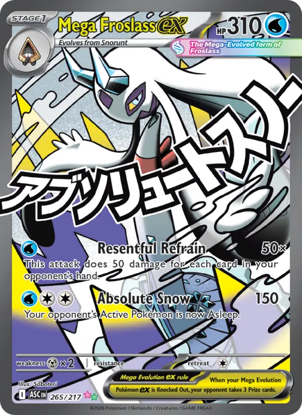 Mega Froslass ex 265 — Ascended Heroes 265, Holofoil finish