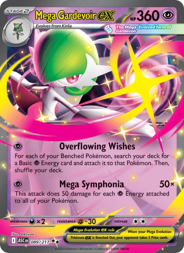 Mega Gardevoir ex 89 — Ascended Heroes 89, Holofoil finish