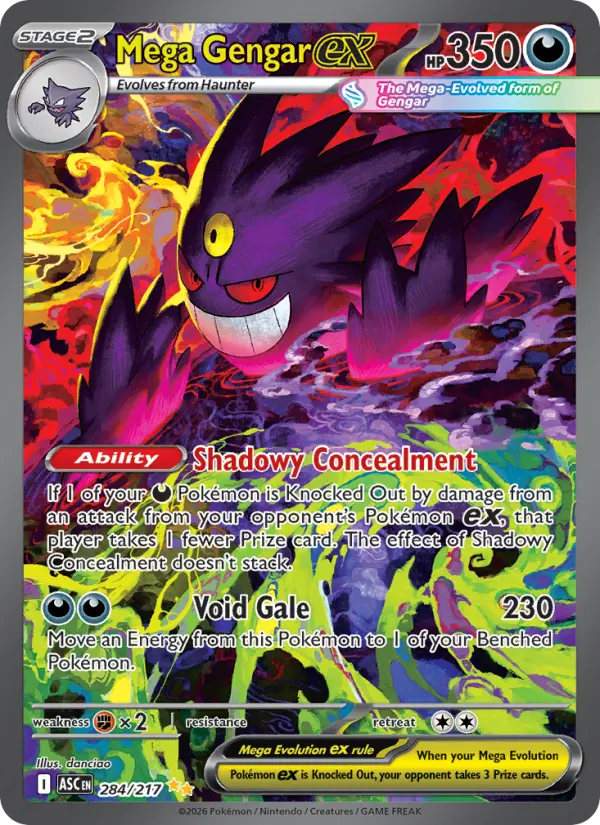 Mega Gengar ex 284 — the most expensive MEGA card
