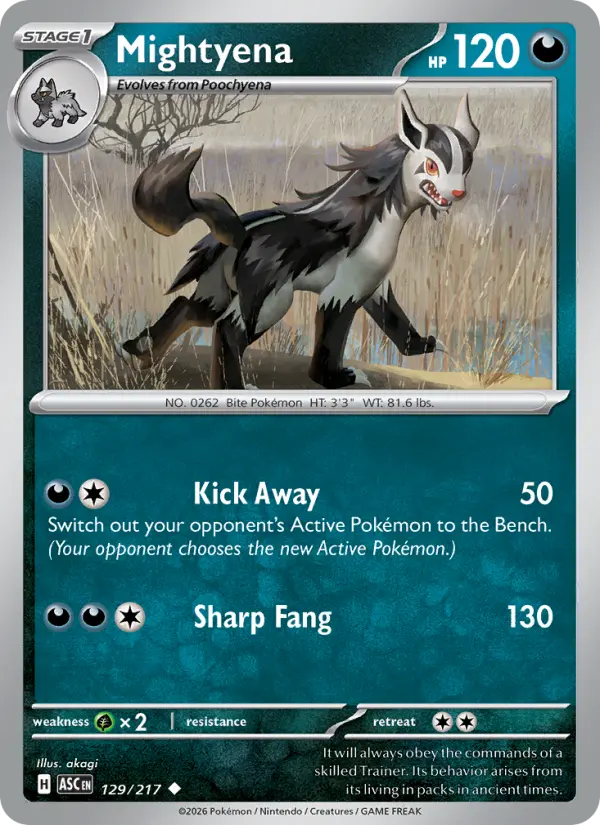 Mightyena 129 card from Ascended Heroes