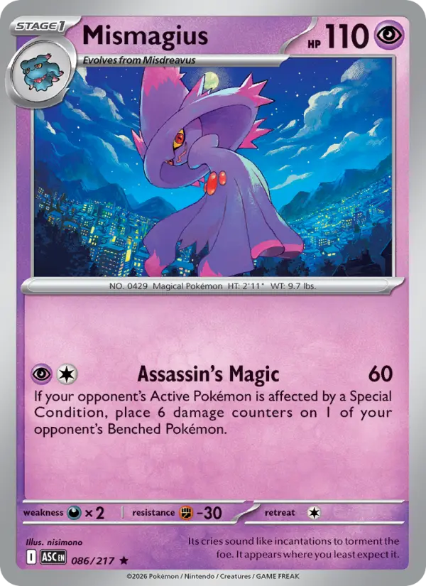 Mismagius 86 card from Ascended Heroes