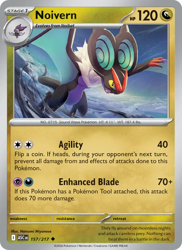 Noivern 157 card from Ascended Heroes