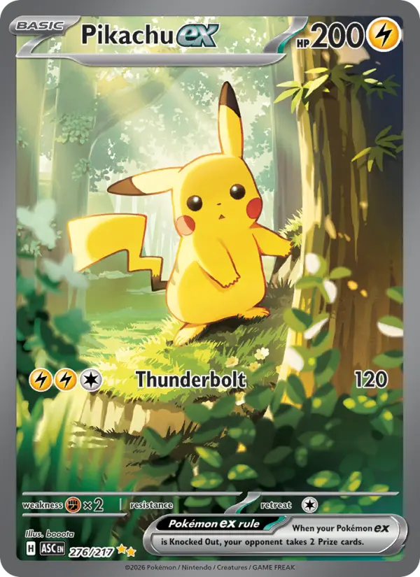 Pikachu ex 276 — Ascended Heroes 276, Holofoil finish