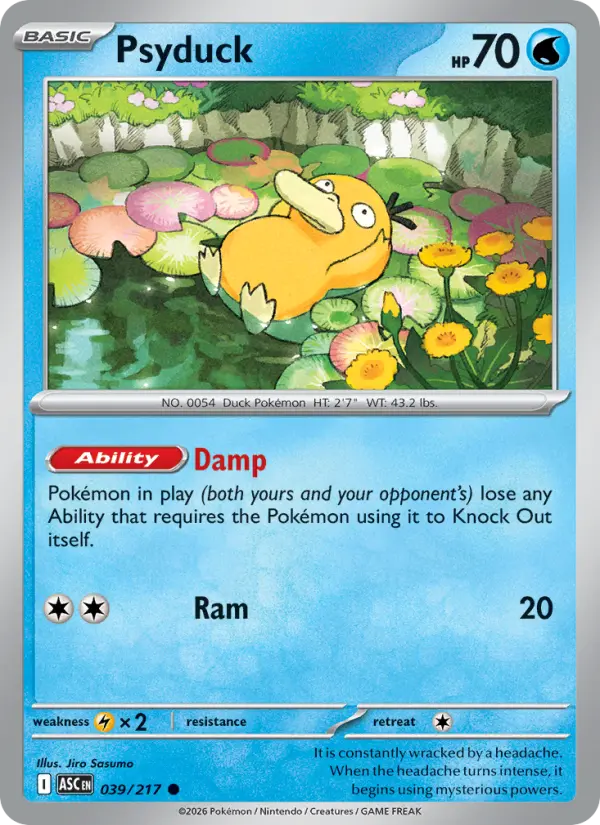 Psyduck 39 card from Ascended Heroes