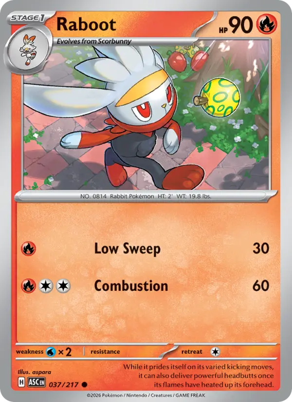 Raboot 37 card from Ascended Heroes