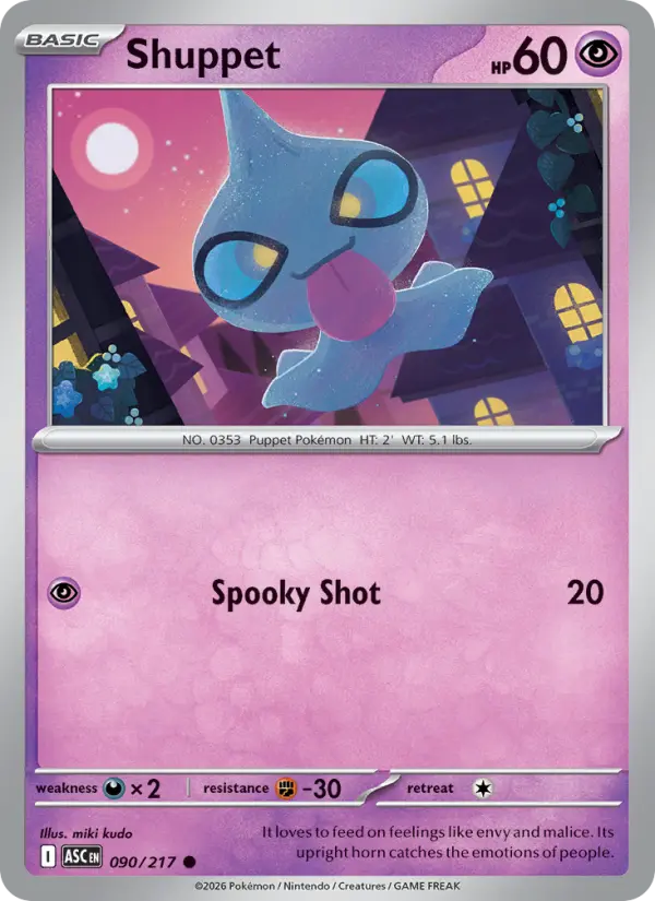 Shuppet 90 — Ascended Heroes 90, Reverse Holofoil finish