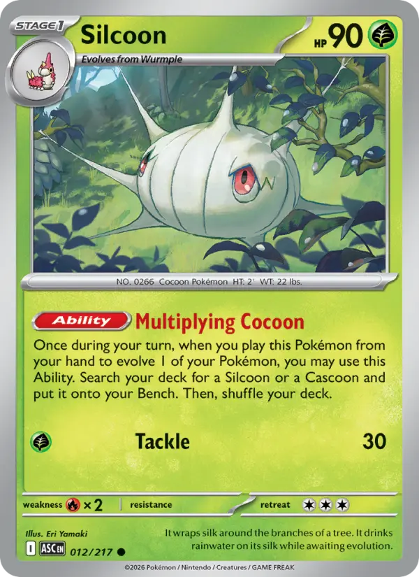 Silcoon 12 card from Ascended Heroes