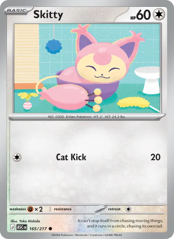 Skitty 165 card from Ascended Heroes