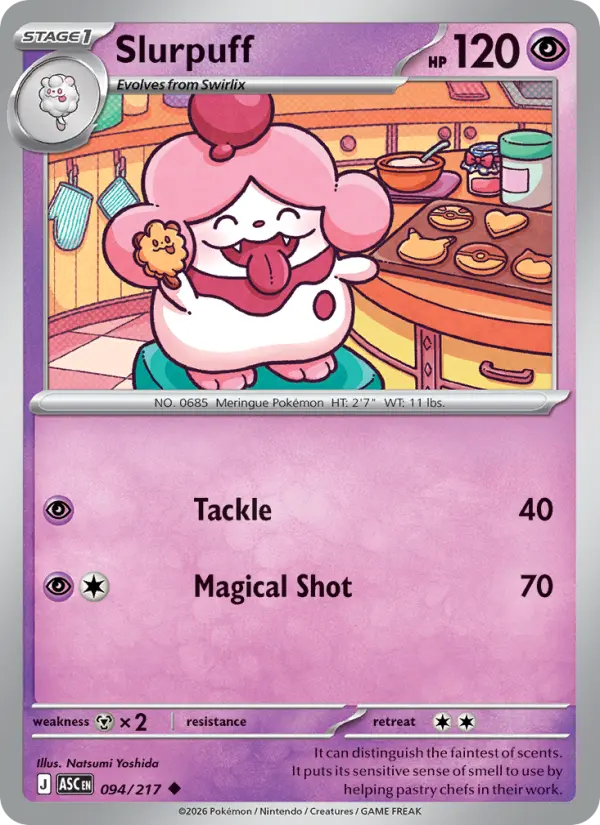 Slurpuff 94 card from Ascended Heroes
