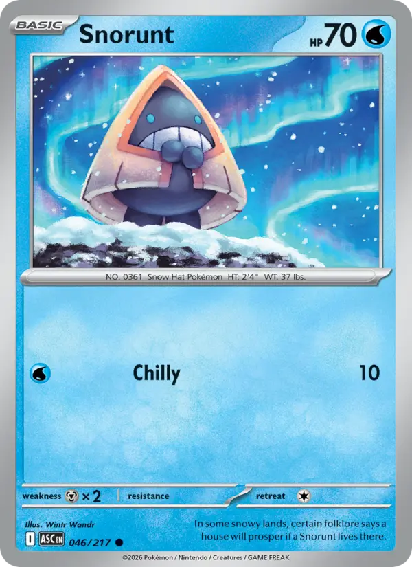 Snorunt 46 — Ascended Heroes 46, Reverse Holofoil finish