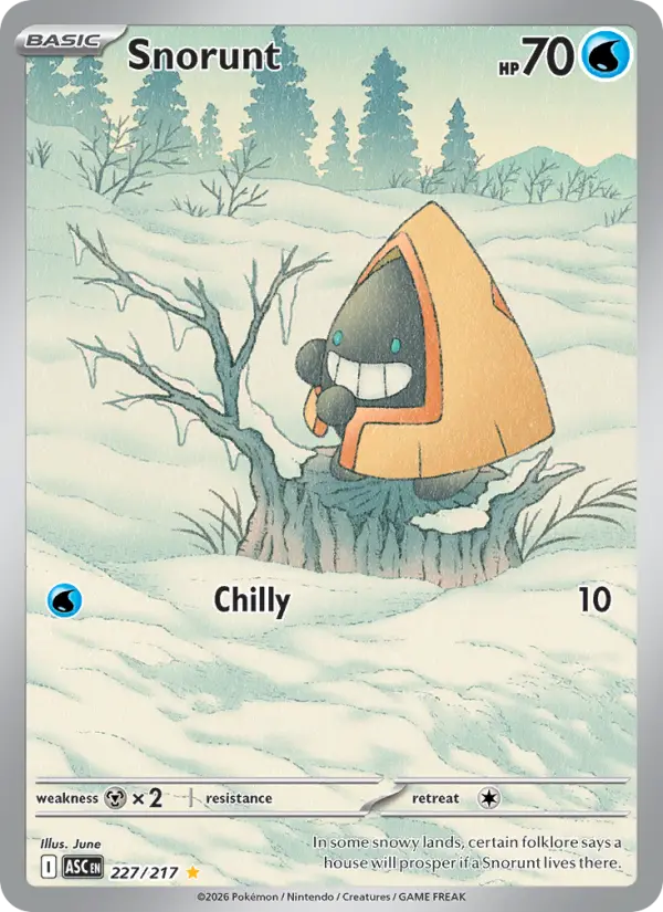 Snorunt 227 card from Ascended Heroes