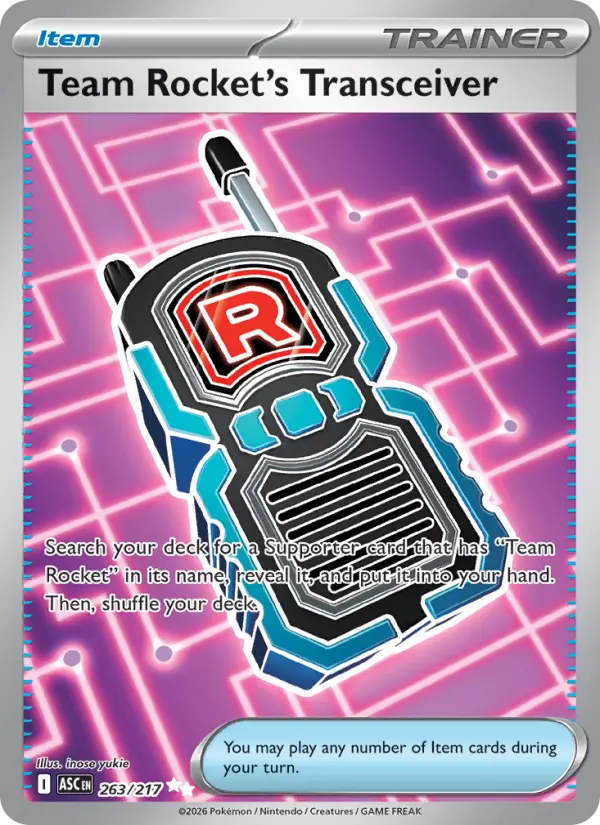 Team Rocket's Transceiver 263 — Ascended Heroes 263, Holofoil finish