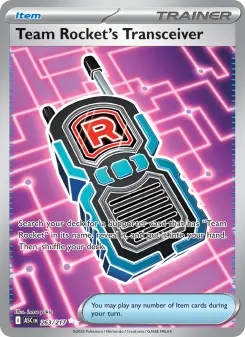 Team Rocket's Transceiver 263 — shown as an example of the Reverse Holofoil finish