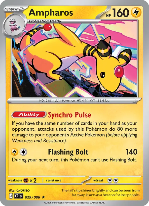 Ampharos 29 card from Chaos Rising