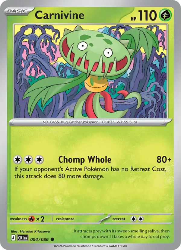 Carnivine 4 card from Chaos Rising