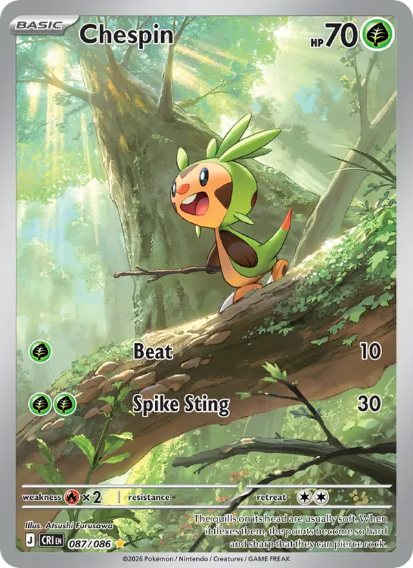 Chespin 87 card from Chaos Rising
