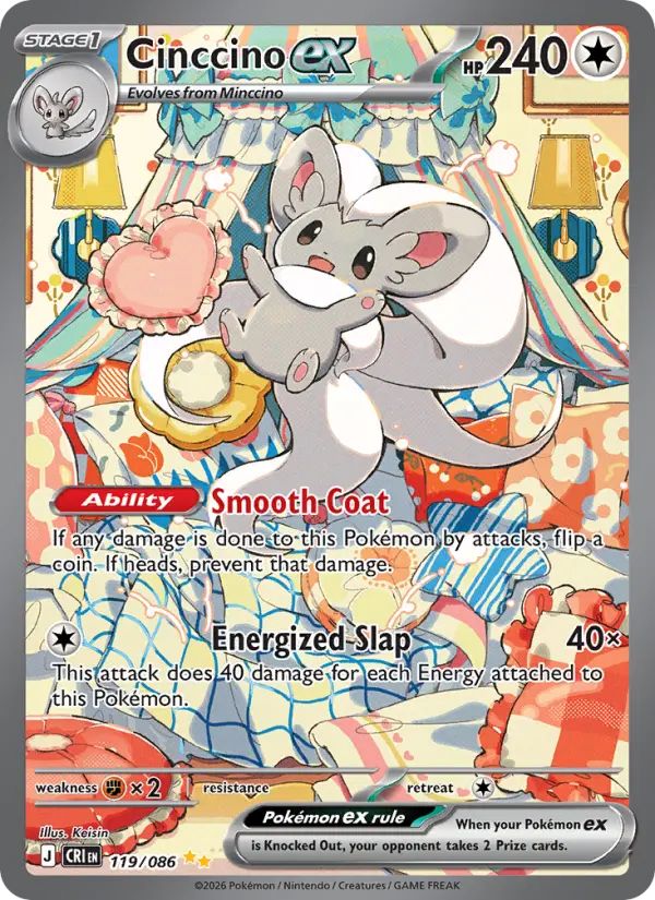 Cinccino ex 119 card from Chaos Rising
