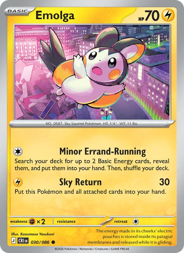 Emolga 30 — Chaos Rising 30, Normal finish